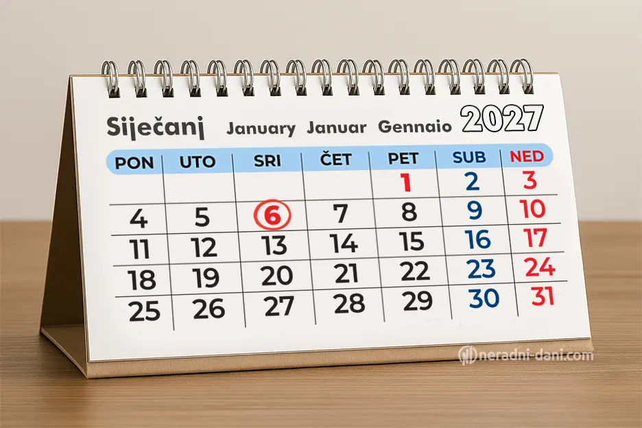 Bogojavljenje i tri kralja kalendar 2027