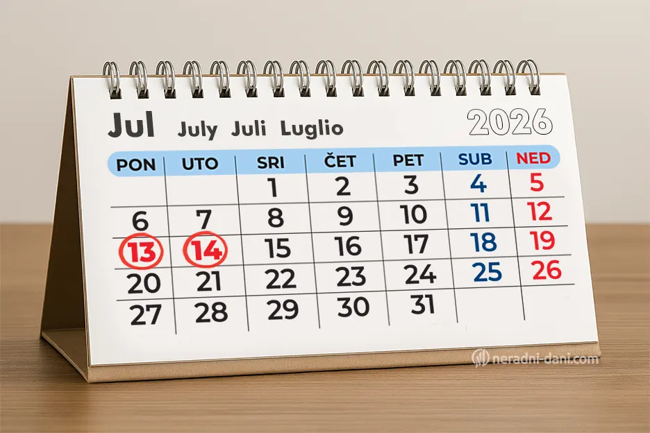 Crna Gora dan državnosti 2026 kalendar