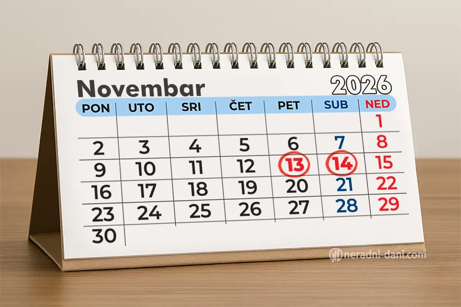 Njegošev dan 2026 kalendar