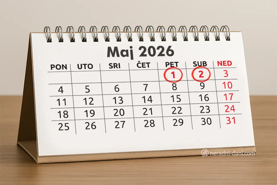 Prvi maj praznik rada 2026 kalendar