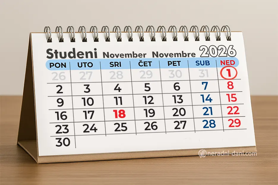 Sisvete dan svih svetih kalendar datum 2026